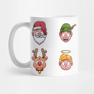 Cute Christmas Faces Mug